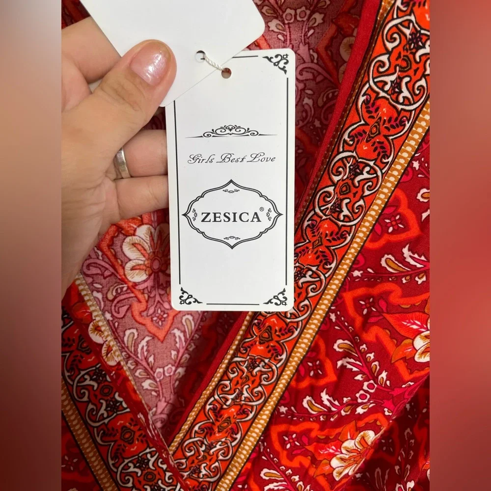 NWT Boho Maxi Wrap Dress - Small/Medium - Picture 4 of 16